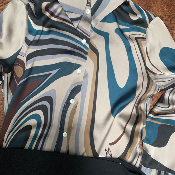 ZARA multi colour satin blouse NWTs - Picture 2 of 3
